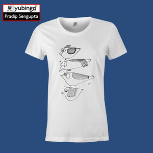 Angry birds Women T-Shirt-White
