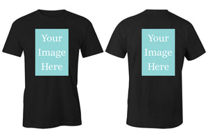 Black Customised Men's T-Shirt - Front and Back Print