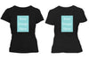 Black Customised Women's T-Shirt - Front and Back Print