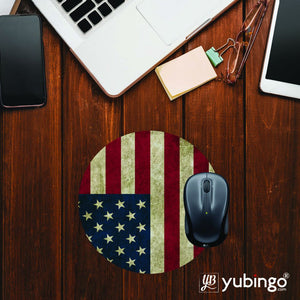 American Flag Mouse Pad (Round)-Image2