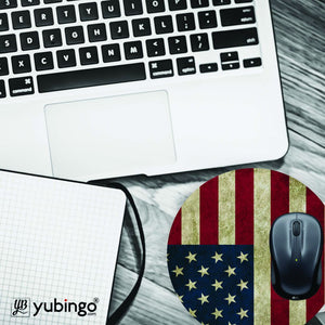American Flag Mouse Pad (Round)-Image4