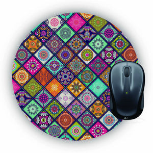 Beautiful Mandala Pattern Mouse Pad (Round)