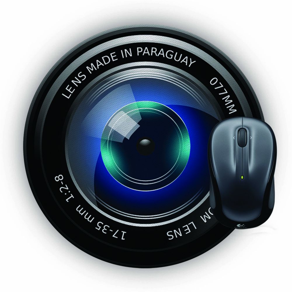Camera Lens Mouse Pad (Round)