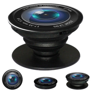 Camera Lens Mobile Grip Stand (Black)-Image2