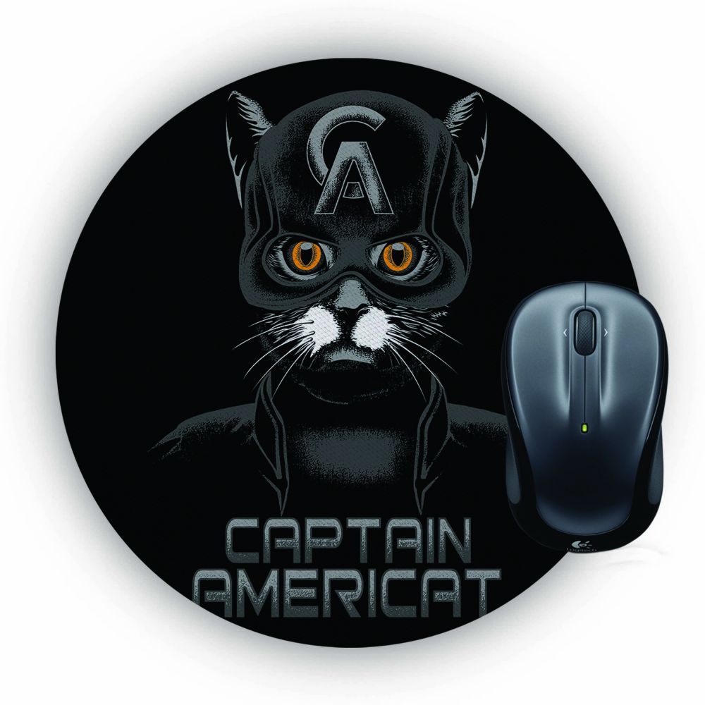 Captain Americat Mouse Pad (Round)