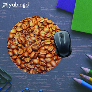 Coffee Beans Pattern Mouse Pad (Round)-Image5