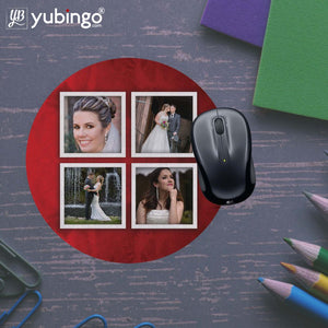 Collage with Photos Mouse Pad (Round)-Image5