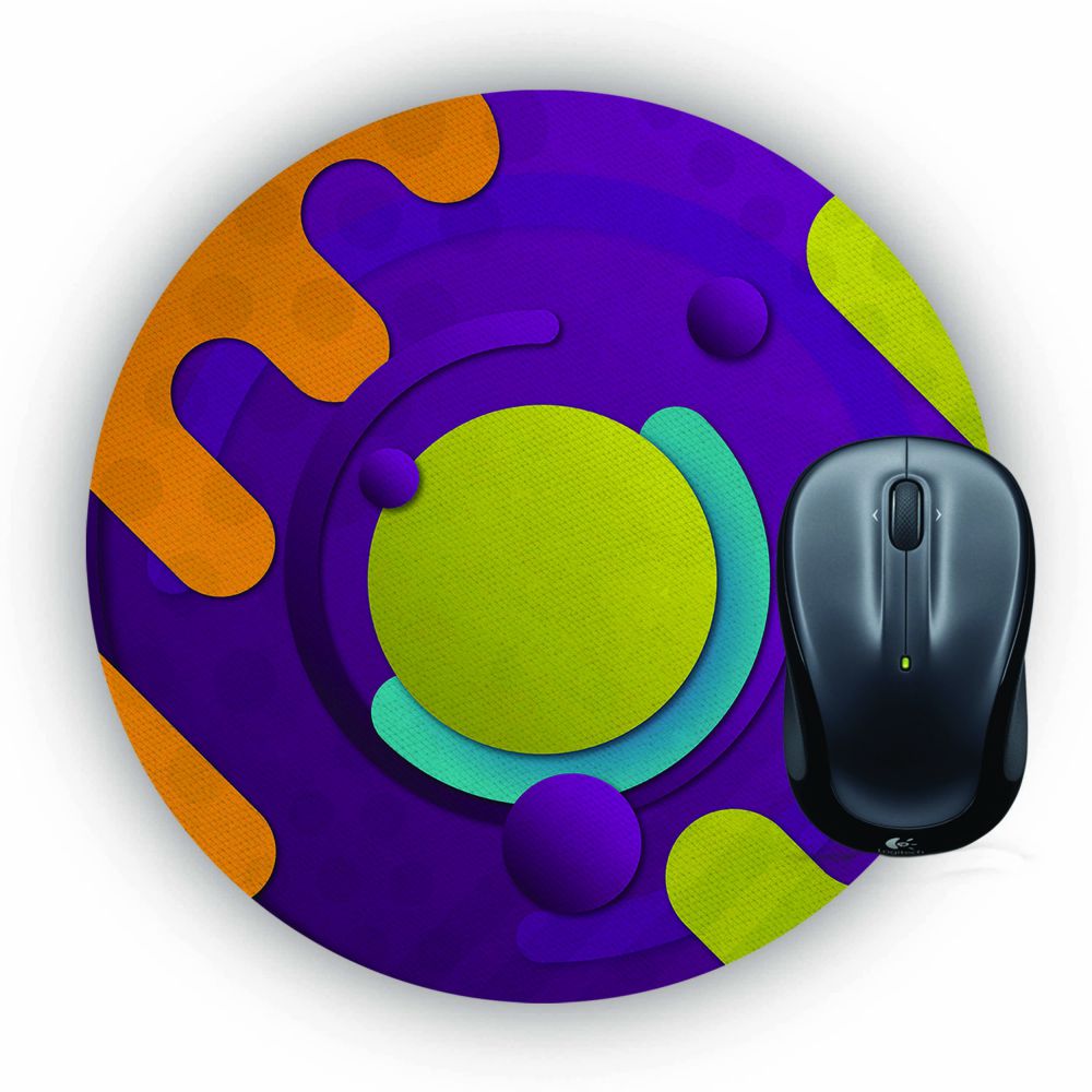 Colourful Patterns Mouse Pad (Round)