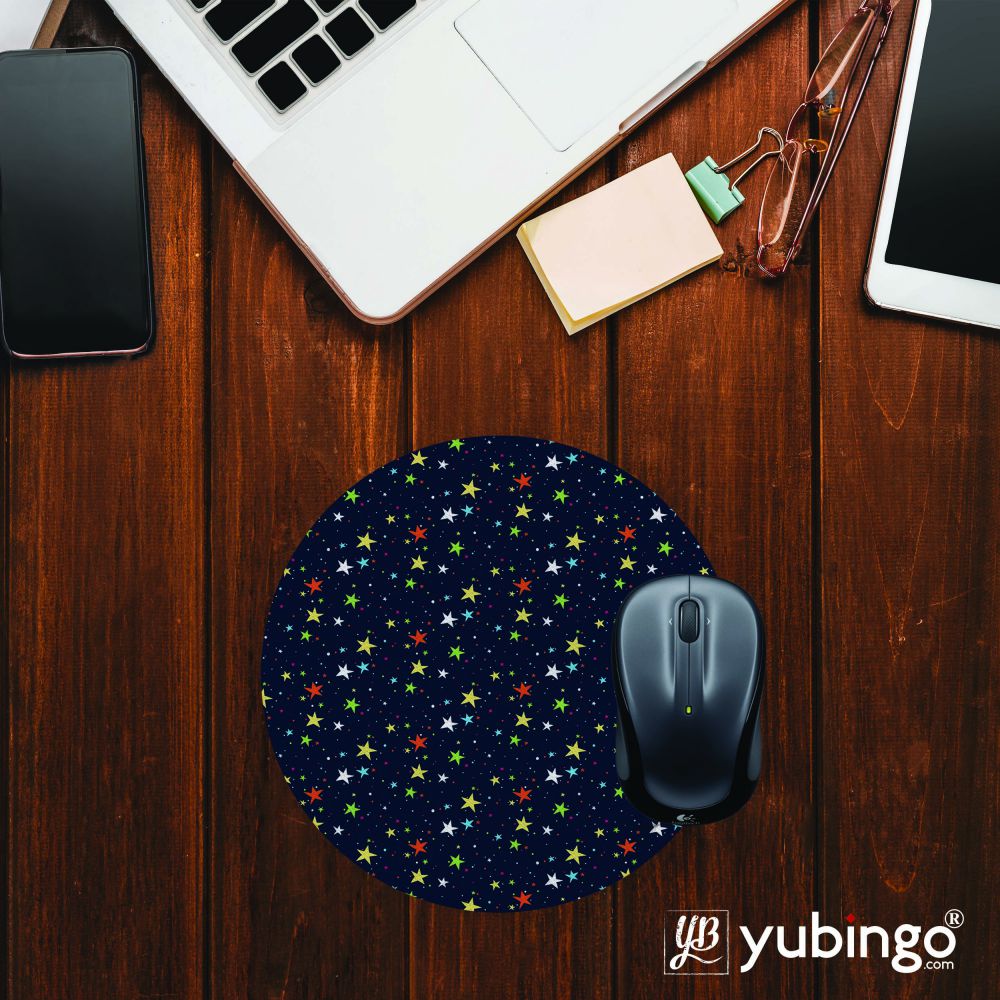 Colourful Stars Mouse Pad (Round)