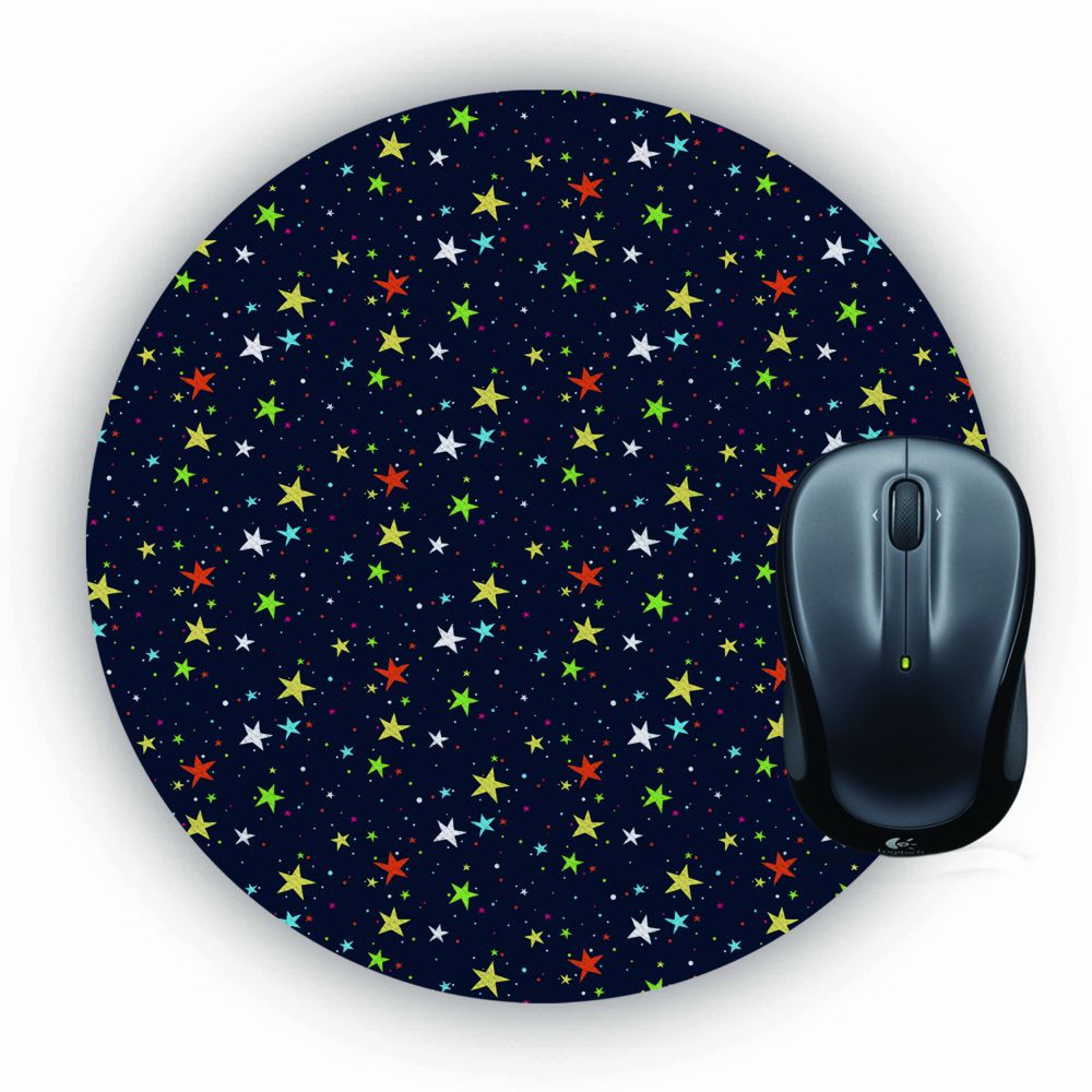 Colourful Stars Mouse Pad (Round)