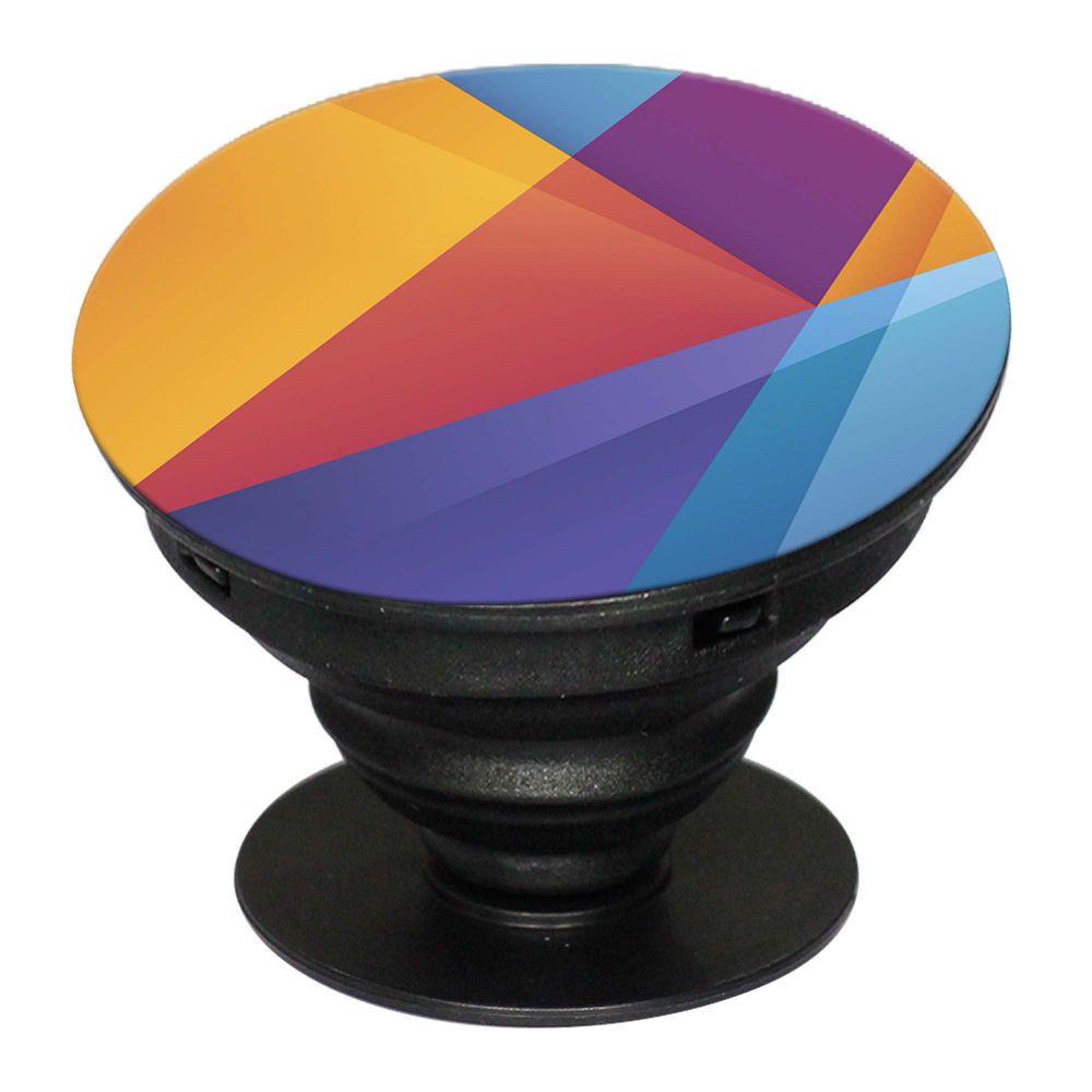 Colours Pattern Mobile Grip Stand (Black)