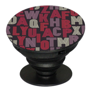 Cool Alphabets Mobile Grip Stand (Black)