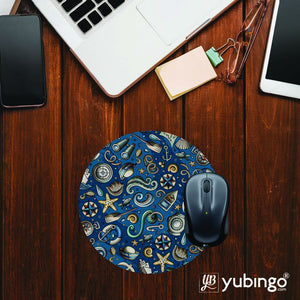 Cool Blue Mouse Pad (Round)-Image2