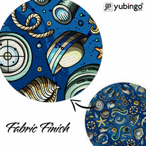 Cool Blue Mouse Pad (Round)-Image3