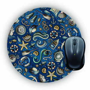 Cool Blue Mouse Pad (Round)