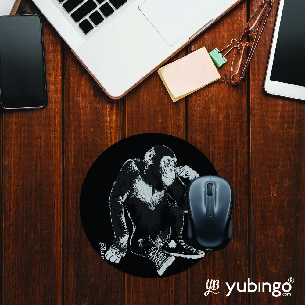 Cool Chimp Mouse Pad (Round)