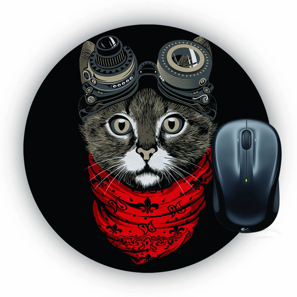 Cute Cat Mouse Pad (Round)