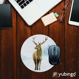 Cute Deer Mouse Pad (Round)-Image2