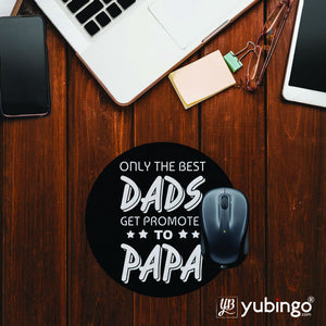Dad and Papa Mouse Pad (Round)-Image2