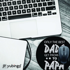 Dad and Papa Mouse Pad (Round)-Image4