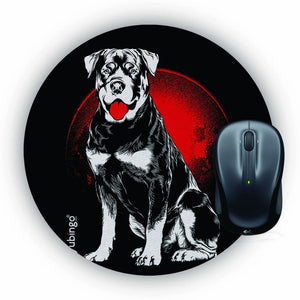 Dog and Moon Mouse Pad (Round)