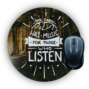 Earth has Music Mouse Pad (Round)
