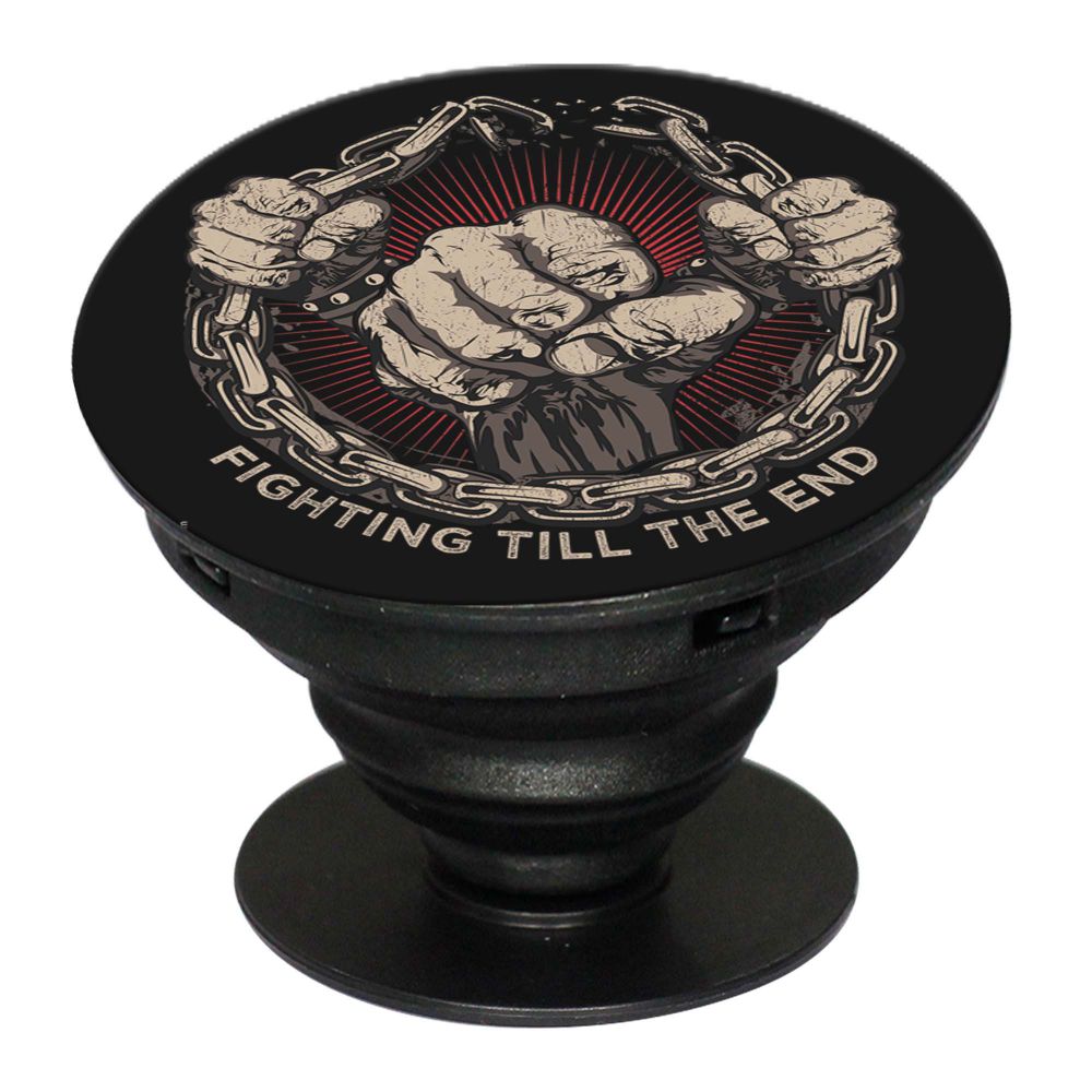 Fighting Till The End Mobile Grip Stand (Black)