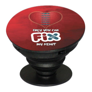 Fix My Heart Mobile Grip Stand (Black)