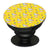 Girlie Yellow Pattern Mobile Grip Stand (Black)