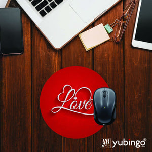 Heart with Love Mouse Pad (Round)-Image2