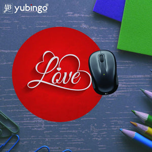 Heart with Love Mouse Pad (Round)-Image5