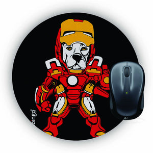 Iron Dog Mouse Pad (Round)
