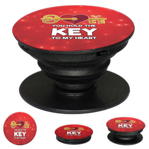 Key To My Heart Mobile Grip Stand (Black)-Image2