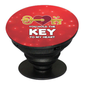 Key To My Heart Mobile Grip Stand (Black)