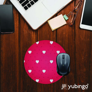 Little Hearts Mouse Pad (Round)-Image2