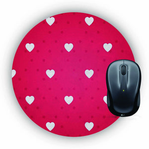Little Hearts Mouse Pad (Round)