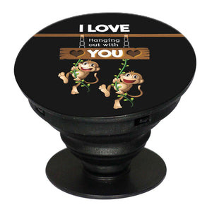 Love Hanging Out Mobile Grip Stand (Black)