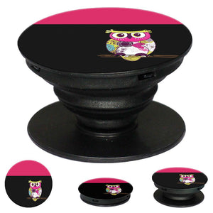 Lovely Owl Mobile Grip Stand (Black)-Image2