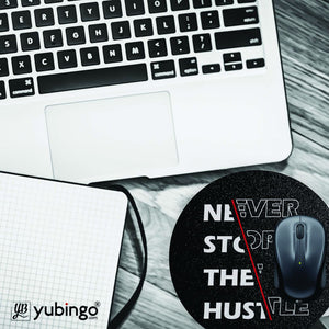 Never Stop Hustle Mouse Pad (Round)-Image4