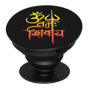 Om Namah Shivay Mobile Grip Stand (Black)