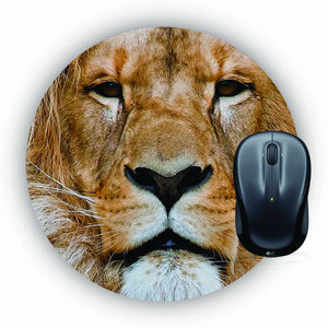 Portrait of Lion Mouse Pad (Round)