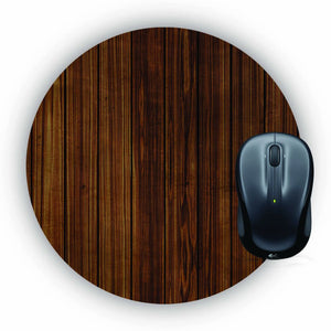 Printed Wooden Pattern Mouse Pad (Round)