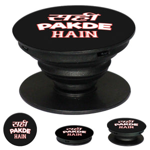 Sahi Pakde Hain Mobile Grip Stand (Black)-Image2