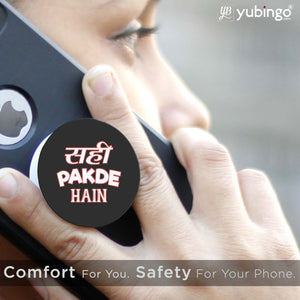 Sahi Pakde Hain Mobile Grip Stand (Black)-Image6