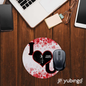 Say ILU with Photo Mouse Pad (Round)-Image2