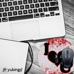 Say ILU with Photo Mouse Pad (Round)-Image4
