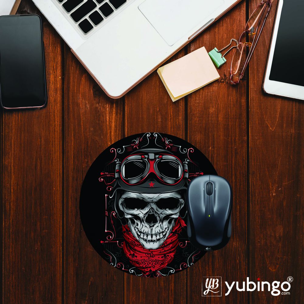 Skull Army Mouse Pad (Round)
