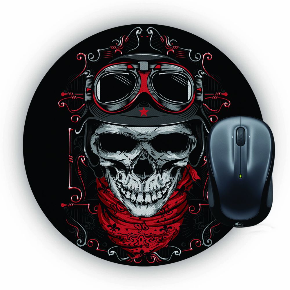 Skull Army Mouse Pad (Round)