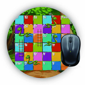 Snake and Ladder Mouse Pad (Round)