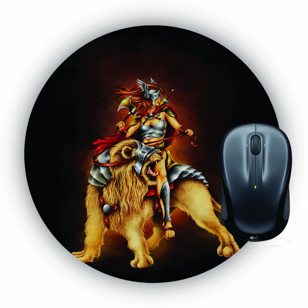 The Lion Rider Mouse Pad (Round)